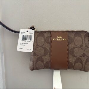Coach Brown Wristlet
